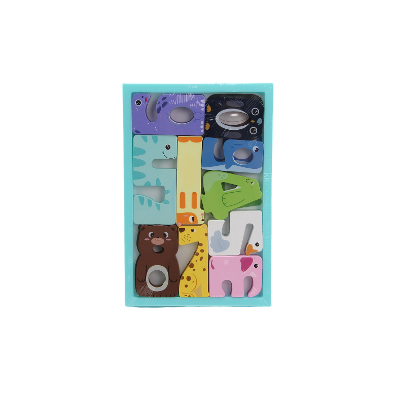 PUZZLE DIDACTICO DE MADERA 10 PIEZAS