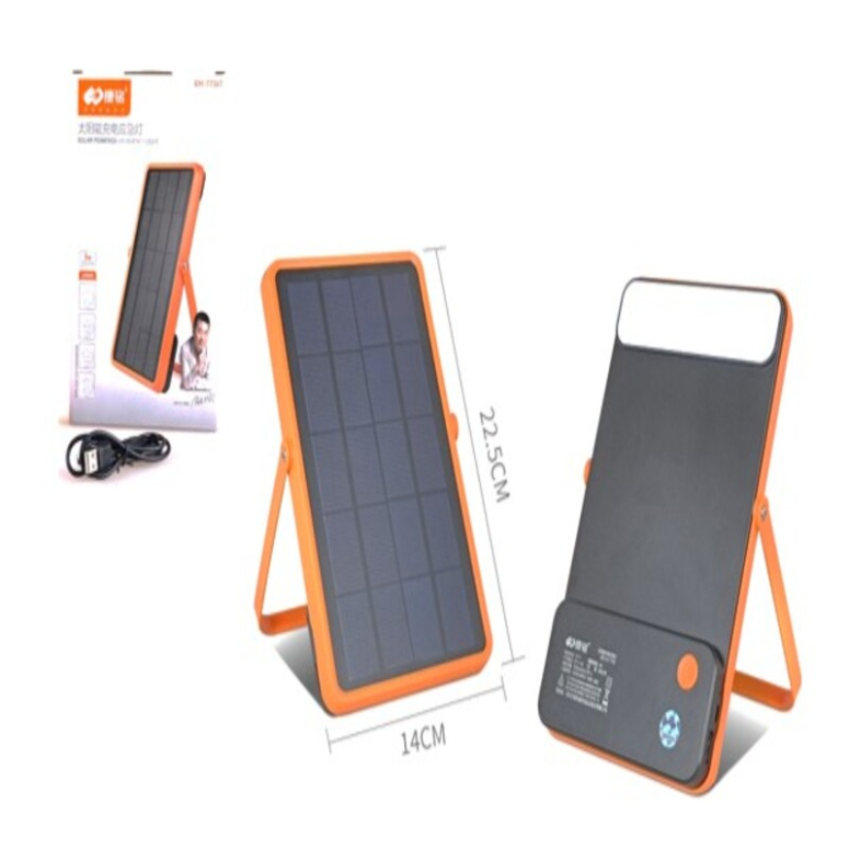 PANEL SOLAR CON LINTERNA Y CARGADOR